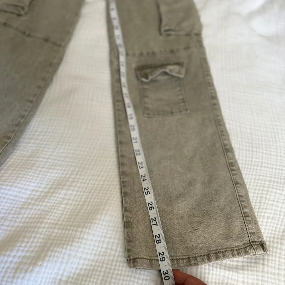 VIP Jeans Kids Cargo Pants Olive Brown Wide Leg Utility Denim Streetwear
